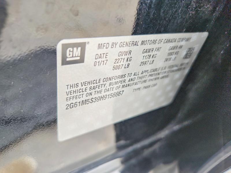 Aukcja sprzedaży 2017 Cadillac Xts, vin: 2G61M5S39H9156667, numer aukcji: 51676686