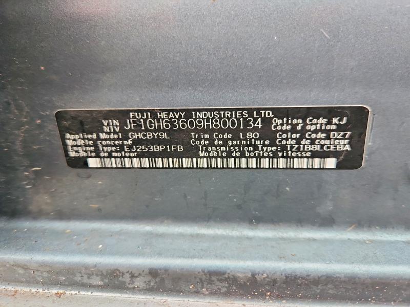 Продаж на аукціоні авто 2009 Subaru Impreza, vin: JF1GH63609H800134, номер лоту: 51545826