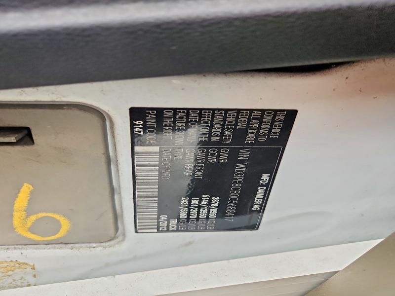 51839056 :رقم المزاد ، WD3PE8CB0C5688417 vin ، 2012 Mercedes Benz Sprinter مزاد بيع
