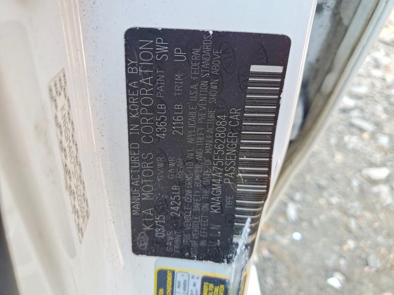 Aukcja sprzedaży 2015 Kia Optima, vin: KNAGM4A75F5628084, numer aukcji: 50179066