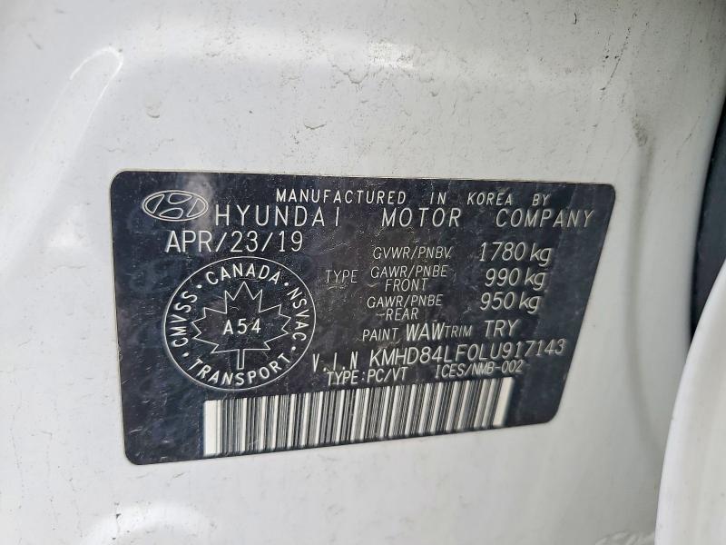 Продажа на аукционе авто 2020 Hyundai Elantra, vin: KMHD84LF0LU917143, номер лота: 49246706