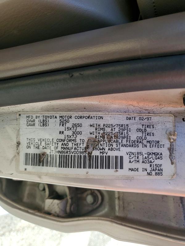 1997 Toyota 4runner მანქანა იყიდება აუქციონზე, vin: JT3HN86R5V0098530, აუქციონის ნომერი: 49778726