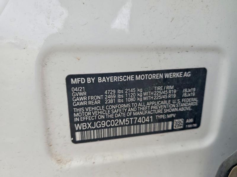 Продажа на аукционе авто 2021 Bmw X1, vin: WBXJG9C02M5T74041, номер лота: 49391386