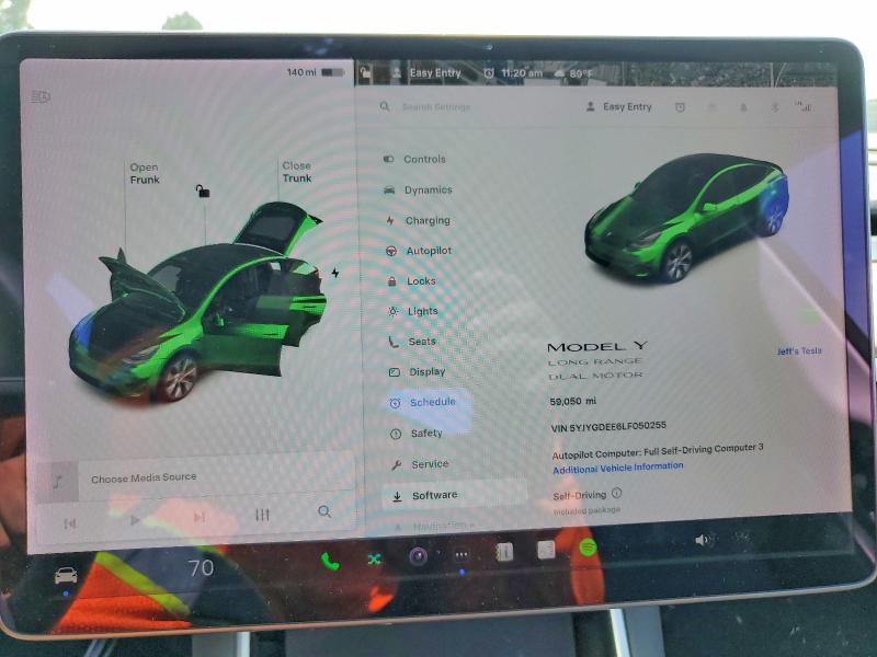 Aukcja sprzedaży 2020 Tesla Model Y, vin: 5YJYGDEE6LF050255, numer aukcji: 51775846