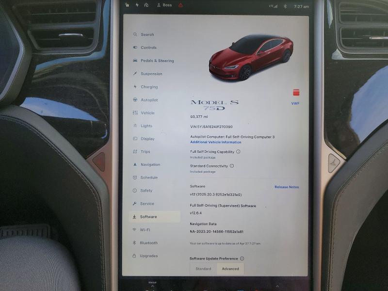 Aukcja sprzedaży 2018 Tesla Model S, vin: 5YJSA1E24JF270390, numer aukcji: 51456426