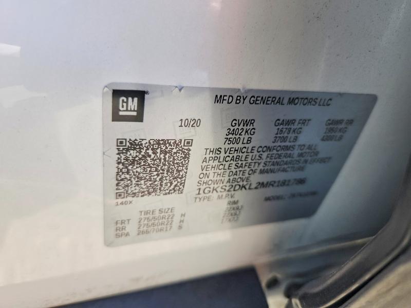 Продажа на аукционе авто 2021 Gmc Yukon, vin: 1GKS2DKL2MR181786, номер лота: 51604336