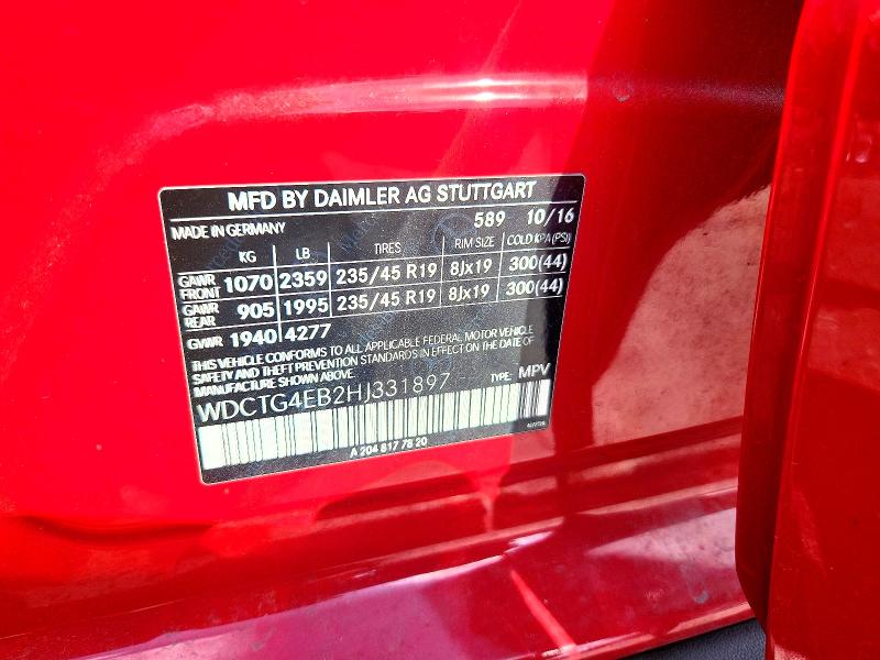 Продажа на аукционе авто 2017 Mercedes-benz Gla, vin: WDCTG4EB2HJ331897, номер лота: 48192786