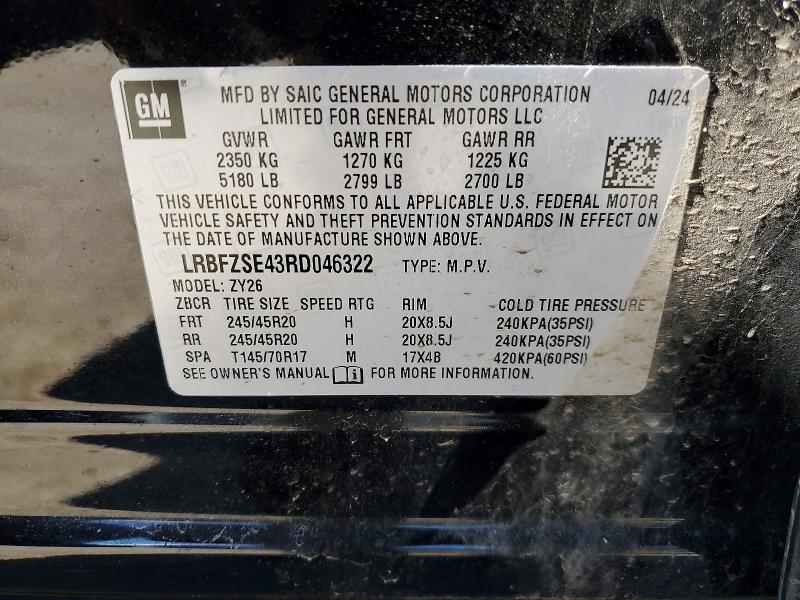 Продаж на аукціоні авто 2024 Buick Envision, vin: LRBFZSE43RD046322, номер лоту: 49892776
