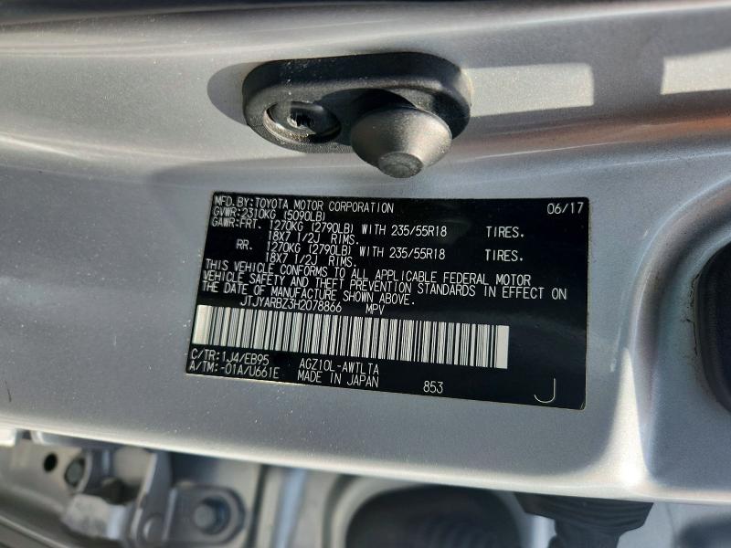Aukcja sprzedaży 2017 Lexus Nx 200t, vin: JTJYARBZ3H2078866, numer aukcji: 50247276