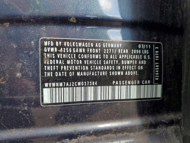 Продажа на аукционе авто 2012 Volkswagen Golf, vin: WVWNM7AJ2CW037384, номер лота: 48263446