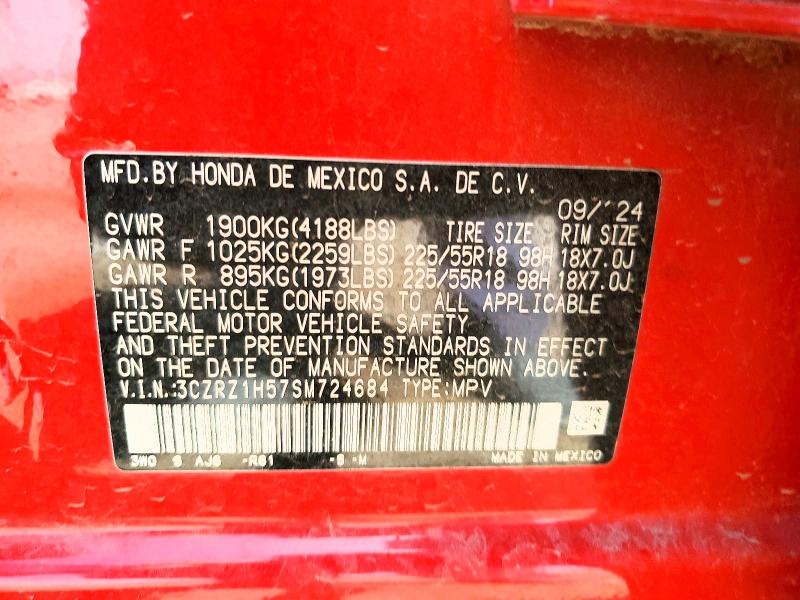 Aukcja sprzedaży 2025 Honda Hr-v, vin: 3CZRZ1H57SM724684, numer aukcji: 50958866
