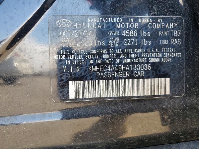 Aukcja sprzedaży 2015 Hyundai Sonata Hybrid, vin: KMHEC4A49FA133036, numer aukcji: 49541916