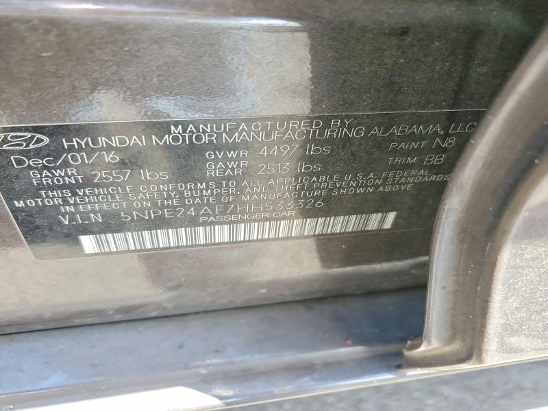 Продажа на аукционе авто 2017 Hyundai Sonata, vin: 5NPE24AF7HH533326, номер лота: 51688146