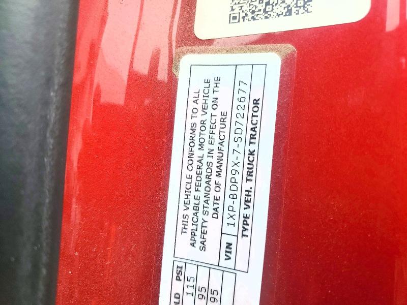 2025 Peterbilt 579 მანქანა იყიდება აუქციონზე, vin: 1XPBDP9X7SD722677, აუქციონის ნომერი: 48203406