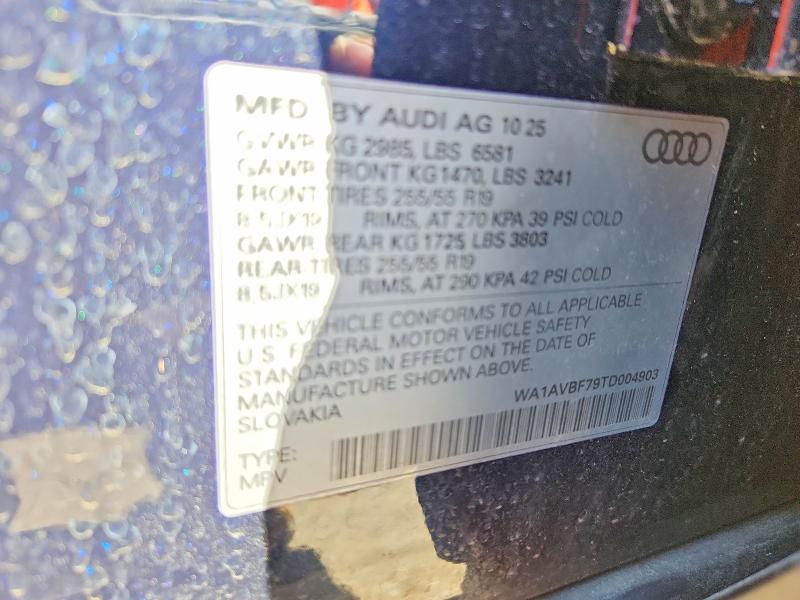50920266 :رقم المزاد ، WA1AVBF79TD004903 vin ، 2026 Audi Q7 مزاد بيع