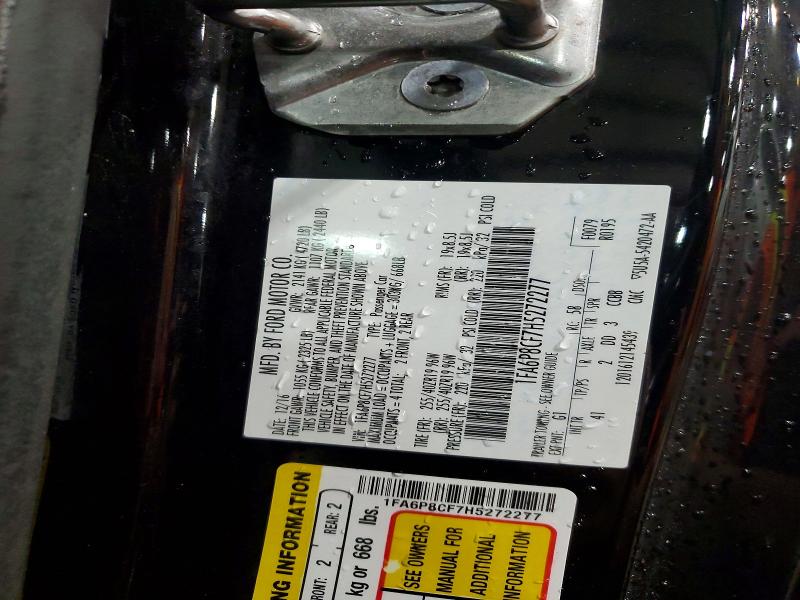 Продаж на аукціоні авто 2017 Ford Mustang, vin: 1FA6P8CF7H5272277, номер лоту: 48907026
