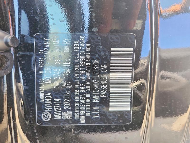51815876 :رقم المزاد ، KMHTC6AD2FU218706 vin ، 2015 Hyundai Veloster مزاد بيع