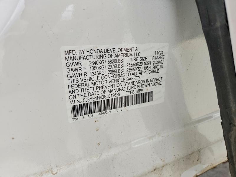 2025 Acura Mdx Awd მანქანა იყიდება აუქციონზე, vin: 5J8YE1H43SL019629, აუქციონის ნომერი: 50267416