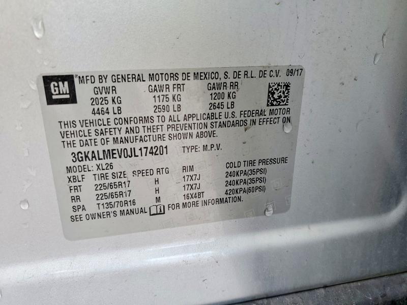 49311116 :رقم المزاد ، 3GKALMEV0JL174201 vin ، 2018 Gmc Terrain مزاد بيع