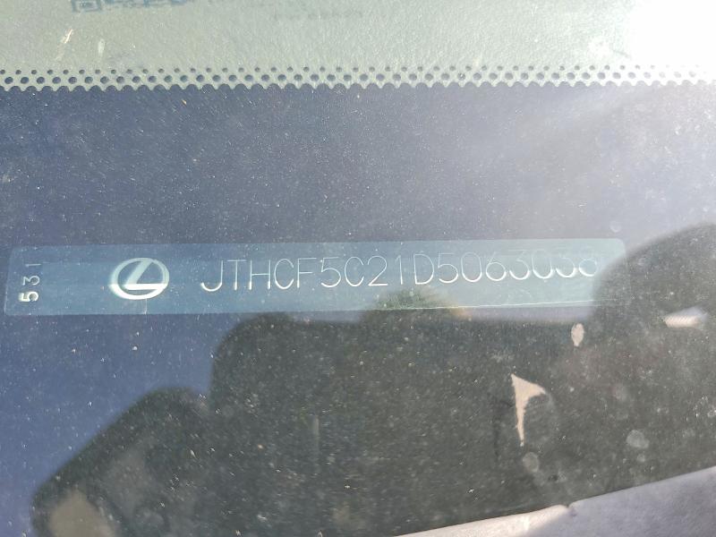 49675456 :رقم المزاد ، JTHCF5C21D5063038 vin ، 2013 Lexus Is مزاد بيع