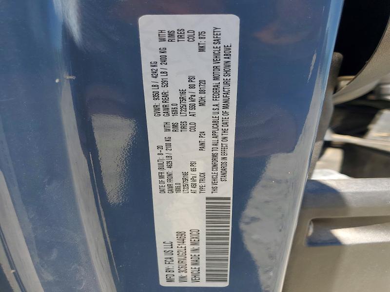 49409966 :رقم المزاد ، 3C6URVJG2LE144698 vin ، 2020 Ram Promaster 3500 مزاد بيع