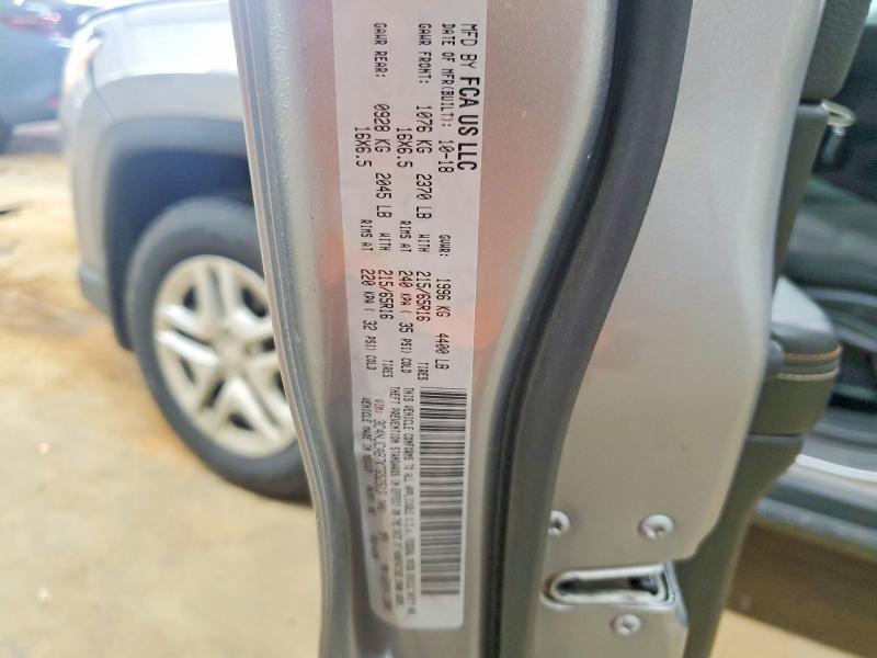 2019 Jeep Compass მანქანა იყიდება აუქციონზე, vin: 3C4NJCAB7KT652513, აუქციონის ნომერი: 48802466