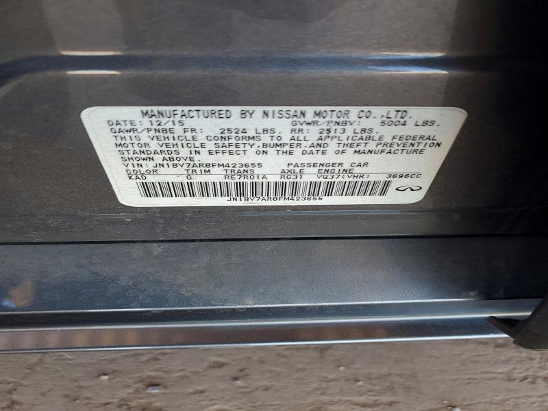 Aukcja sprzedaży 2015 Infiniti Q50, vin: JN1BV7AR8FM423655, numer aukcji: 49132806