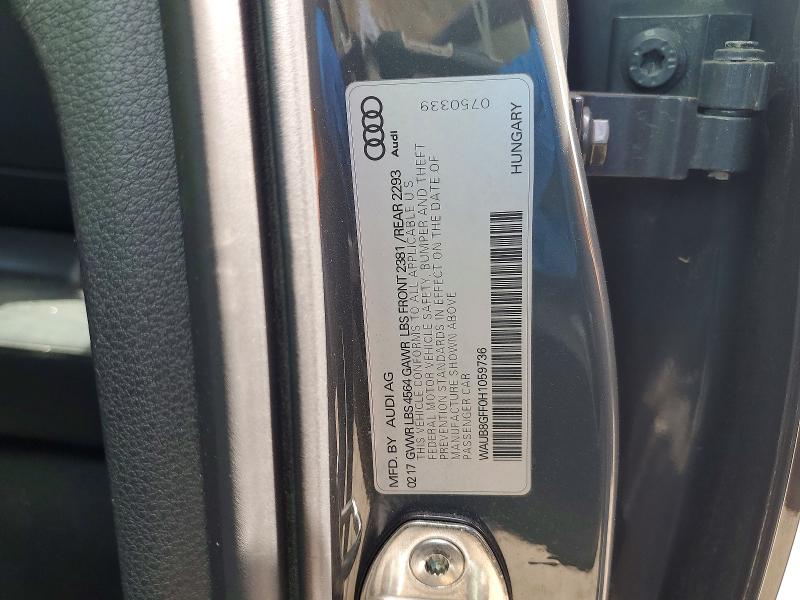 2017 Audi A3 მანქანა იყიდება აუქციონზე, vin: WAUB8GFF0H1059736, აუქციონის ნომერი: 49645086