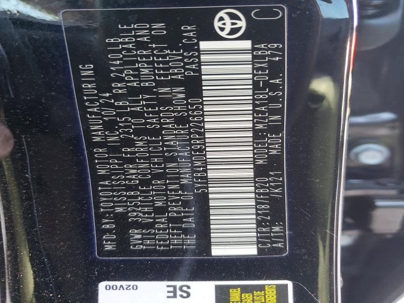49975236 :رقم المزاد ، 5YFB4MDE9RP226650 vin ، 2024 Toyota Corolla مزاد بيع