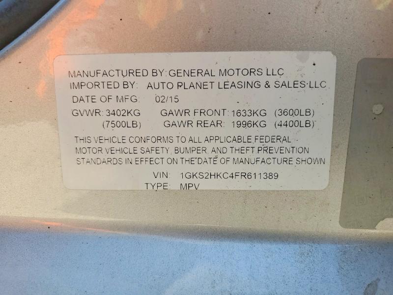 Aukcja sprzedaży 2015 Gmc Yukon Xl, vin: 1GKS2HKC4FR611389, numer aukcji: 50776836
