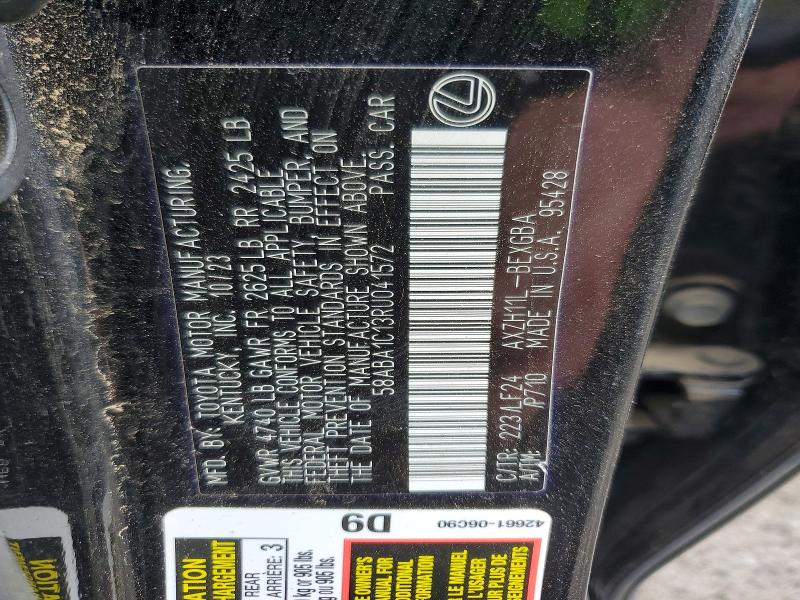 Продаж на аукціоні авто 2024 Lexus Es, vin: 58ABA1C13RU041572, номер лоту: 50299926