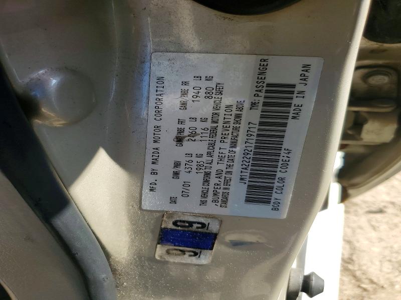 Продажа на аукционе авто 2002 Mazda Millenia, vin: JM1TA222921719717, номер лота: 50330156