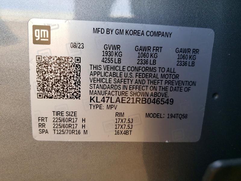Aukcja sprzedaży 2024 Buick Envista, vin: KL47LAE21RB046549, numer aukcji: 48450666