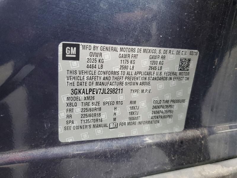 Продаж на аукціоні авто 2018 Gmc Terrain, vin: 3GKALPEV7JL298211, номер лоту: 50314086