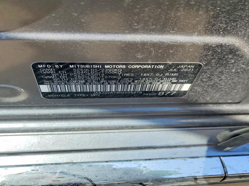 Aukcja sprzedaży 2022 Mitsubishi Outlander, vin: JA4J2VA74NZ026878, numer aukcji: 49335866
