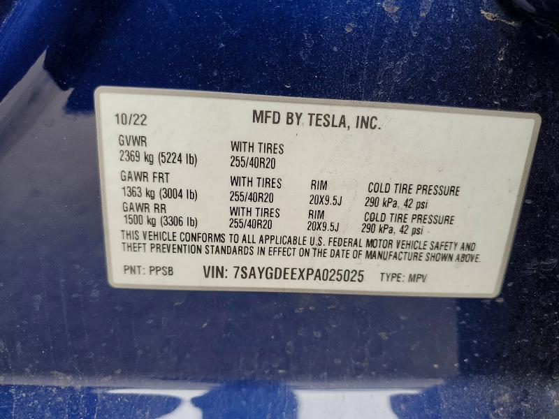 Продажа на аукционе авто 2023 Tesla Model Y, vin: 7SAYGDEEXPA025025, номер лота: 49025496