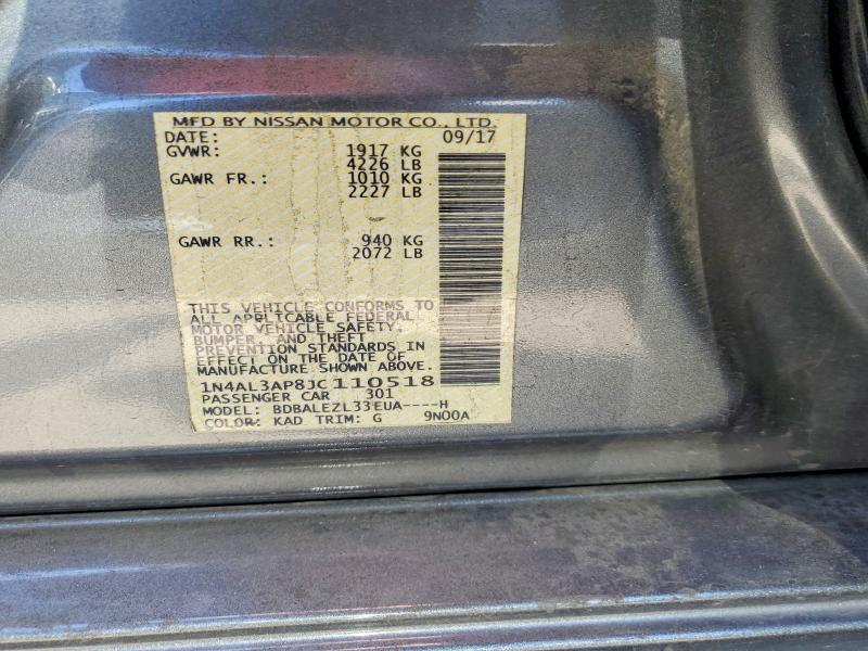 47822296 :رقم المزاد ، 1N4AL3AP8JC110518 vin ، 2018 Nissan Altima مزاد بيع