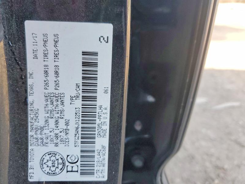 49679756 :رقم المزاد ، 5TFGZ5AN6JX122513 vin ، 2018 Toyota Tacoma مزاد بيع