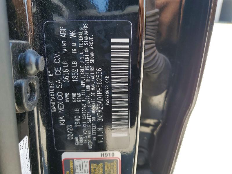 Продаж на аукціоні авто 2023 Kia Rio, vin: 3KPA25AD1PE562536, номер лоту: 51121446