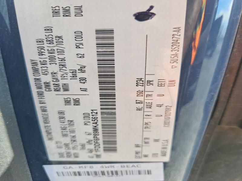 45509166 :رقم المزاد ، 1FDDF6P89MKA56121 vin ، 2021 Ford Transit مزاد بيع