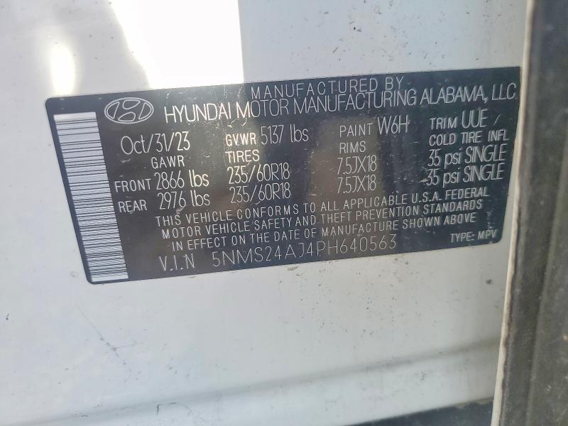 Продаж на аукціоні авто 2023 Hyundai Santa Fe, vin: 5NMS24AJ4PH640563, номер лоту: 50061856