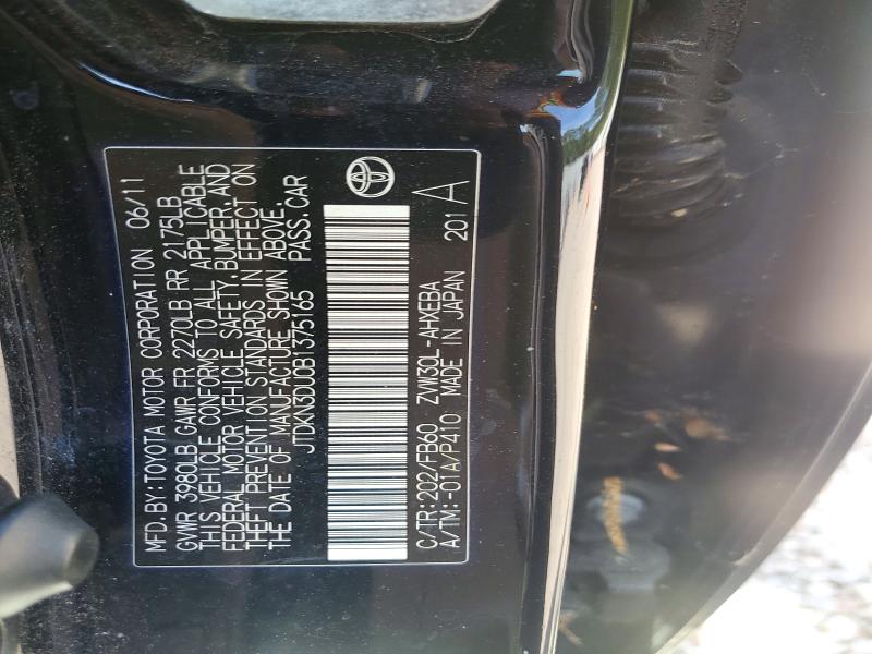 Aukcja sprzedaży 2011 Toyota Prius, vin: JTDKN3DU0B1375165, numer aukcji: 50065966