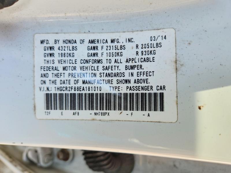 Продажа на аукционе авто 2014 Honda Accord, vin: 1HGCR2F88EA181010, номер лота: 49102766