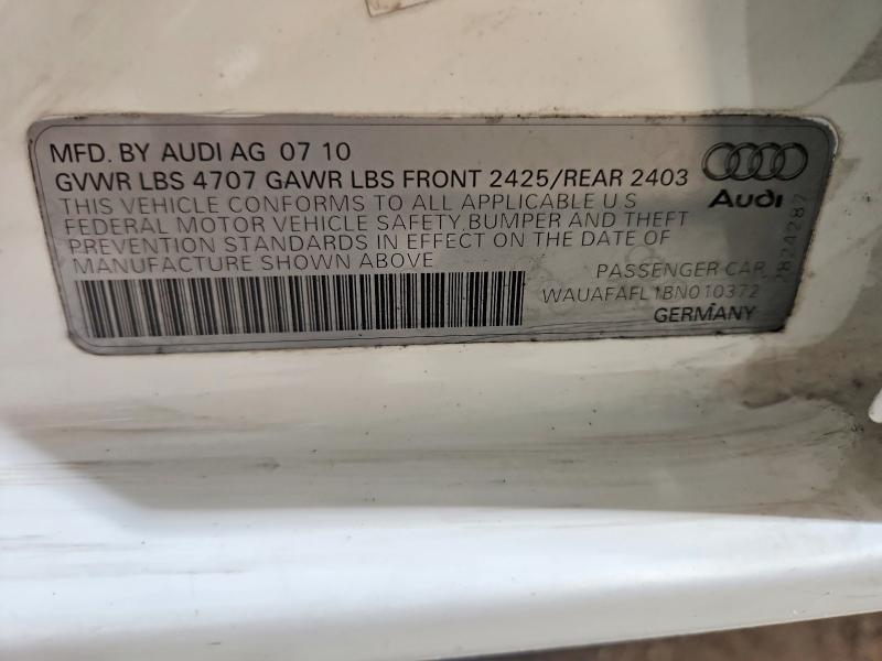 Продаж на аукціоні авто 2011 Audi A4, vin: WAUAFAFL1BN010372, номер лоту: 50132986