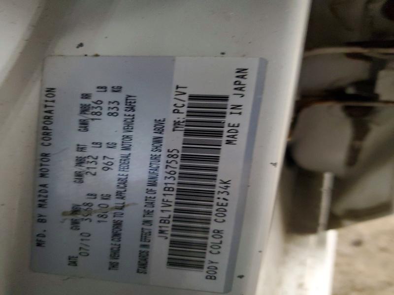 Aukcja sprzedaży 2011 Mazda 3, vin: JM1BL1VF1B1367585, numer aukcji: 46626146