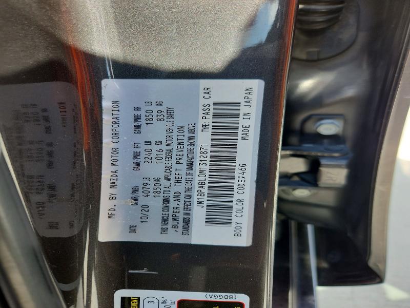 Продаж на аукціоні авто 2021 Mazda 3, vin: JM1BPABL0M1312871, номер лоту: 49842466