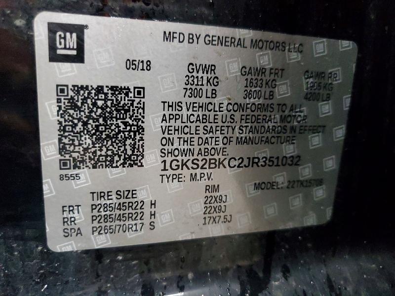 Продажа на аукционе авто 2018 Gmc Yukon, vin: 1GKS2BKC2JR351032, номер лота: 49947546