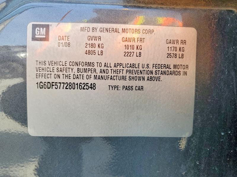 2008 Cadillac Cts მანქანა იყიდება აუქციონზე, vin: 1G6DF577280162548, აუქციონის ნომერი: 50616066