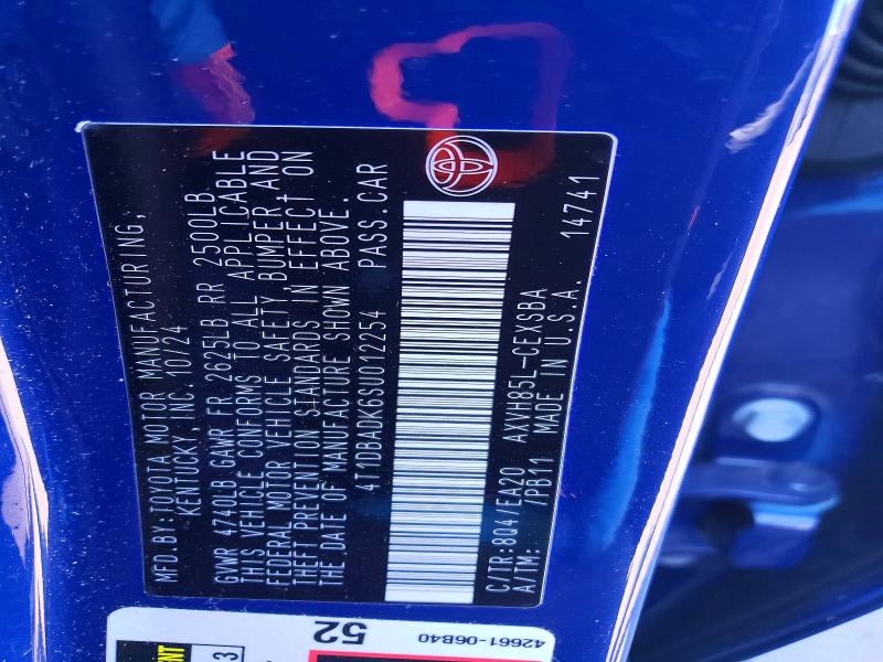 Aukcja sprzedaży 2025 Toyota Camry, vin: 4T1DBADK6SU012254, numer aukcji: 51345086