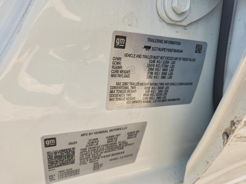 50552836 :رقم المزاد ، 1GT4UPEY6SF304544 vin ، 2025 Gmc Sierra مزاد بيع